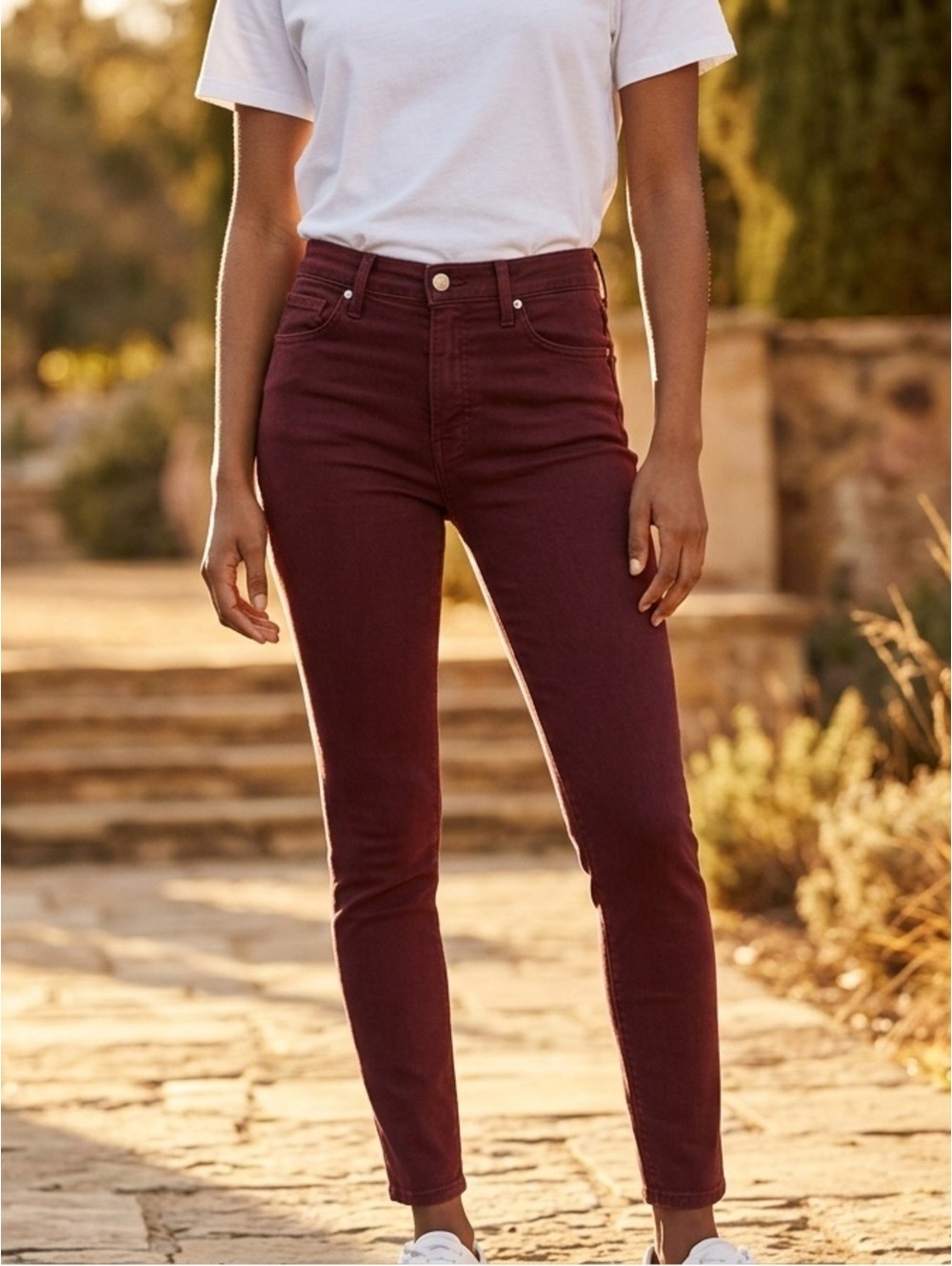 24 GRLFRND Karolina High Rise Slim Jeans in Damson
